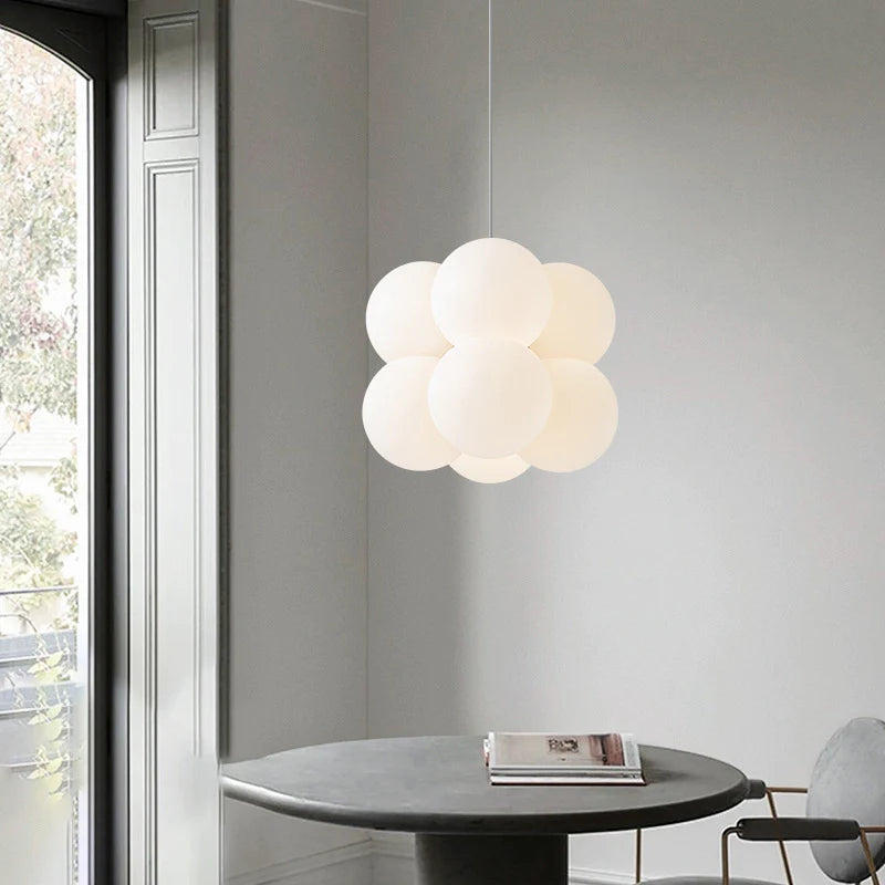 Valentina Minimalista Esfera Lámpara colgante Blanco Metal/Acrílico Dormitorio