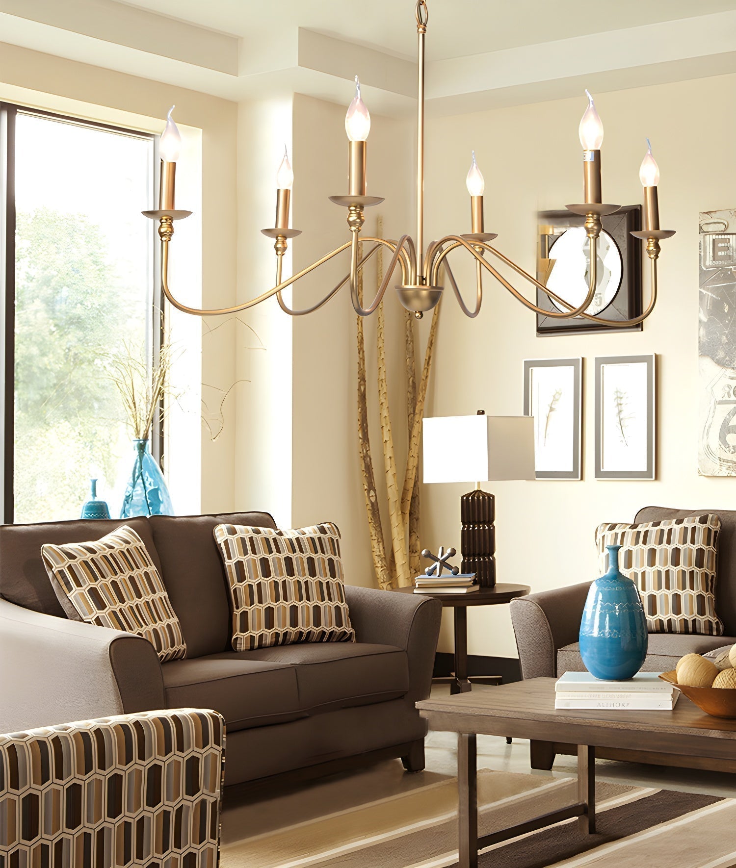 Timeless Gold Candle Chandelier - Letslighting