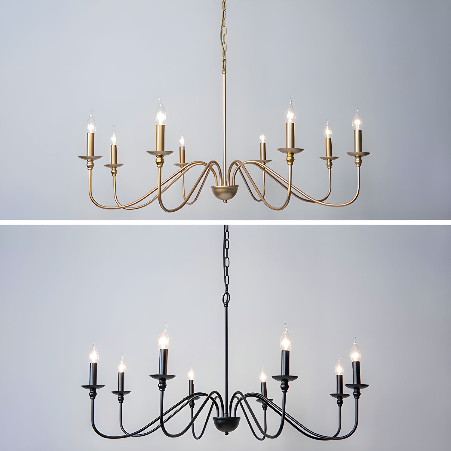 Timeless Gold Candle Chandelier - Letslighting