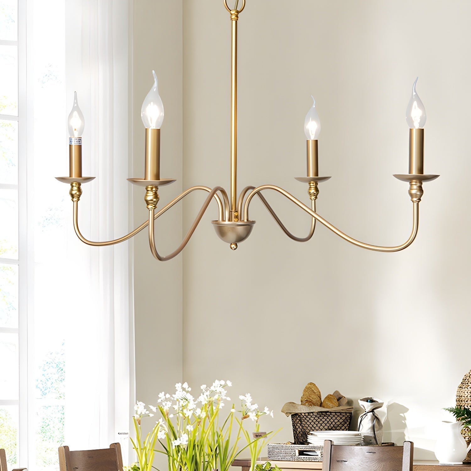 Timeless Gold Candle Chandelier - Letslighting