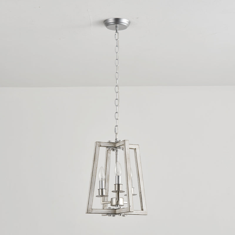 Tinsley Vintage Open Frame Wood Pendant Lamp - Lamp Copper