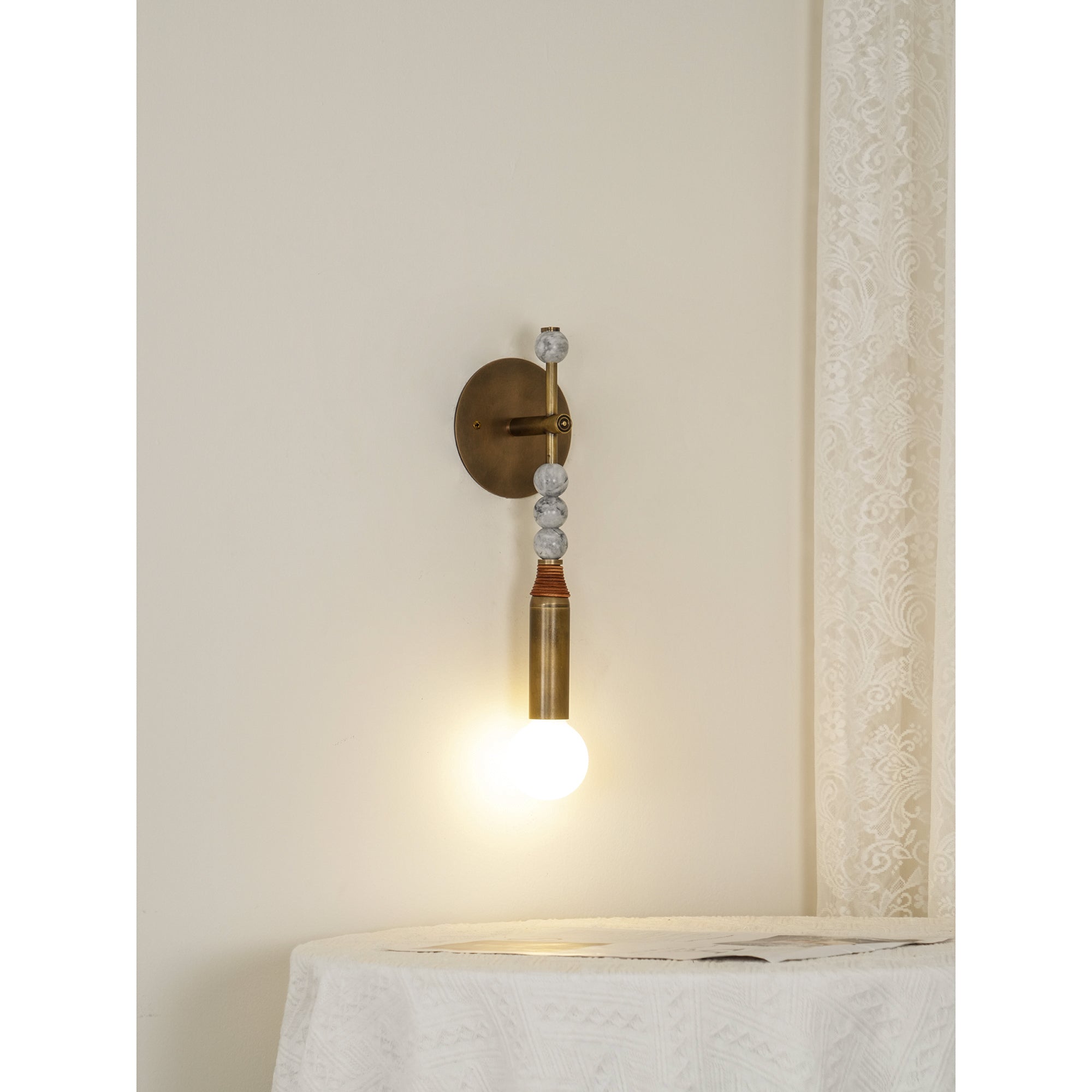 Icarira Modern Minimalist Marble Wall Lamp - Lamp Copper