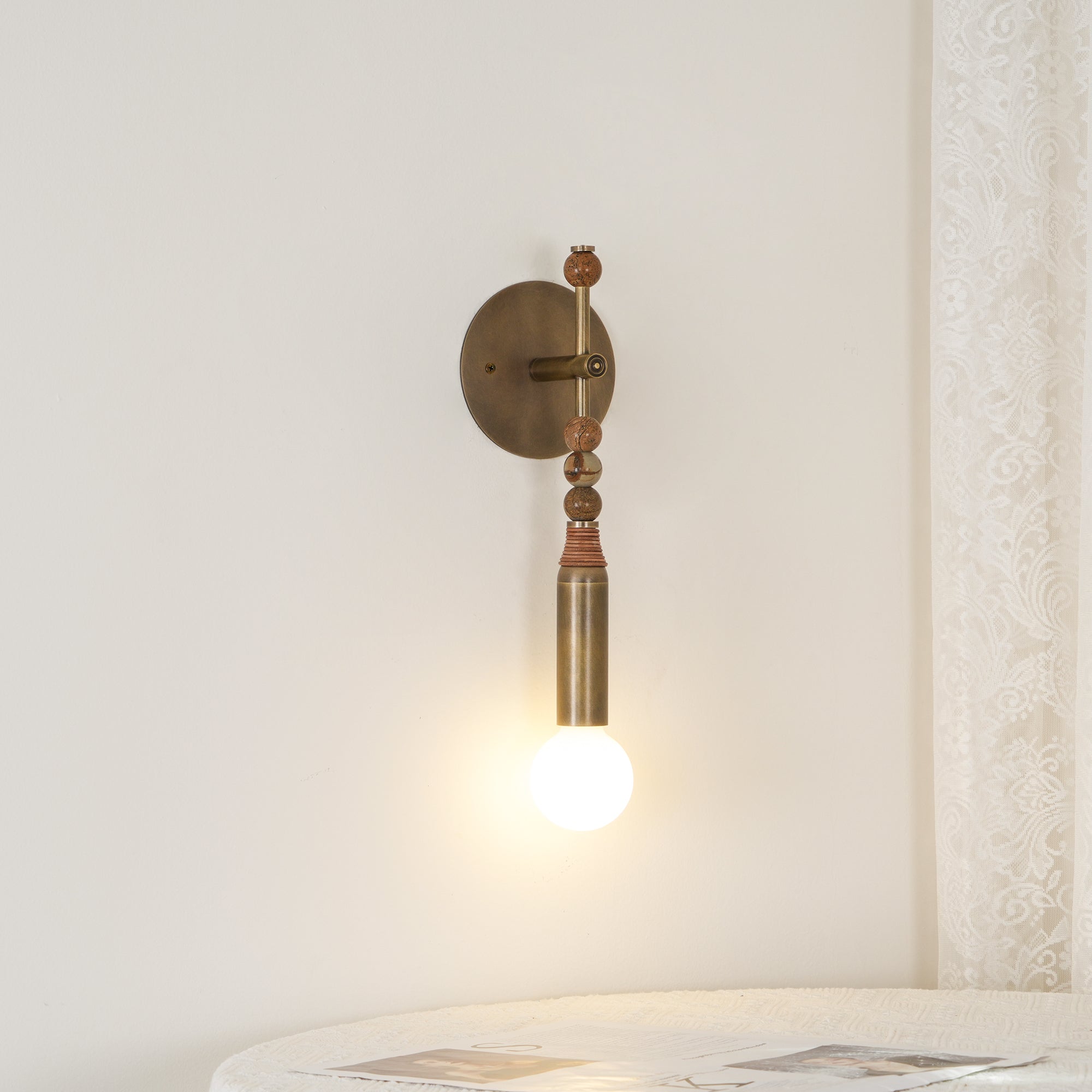 Icarira Modern Minimalist Marble Wall Lamp - Lamp Copper