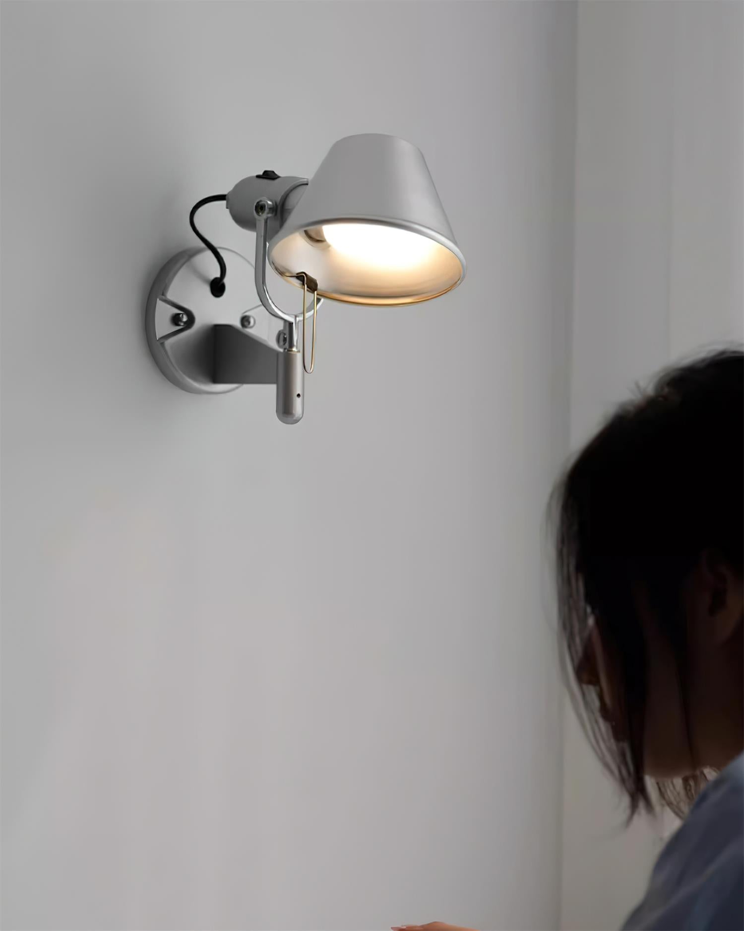 Wall Lamp Metal Body Conical Shade Adjustable Modern Minimalist - Letslighting