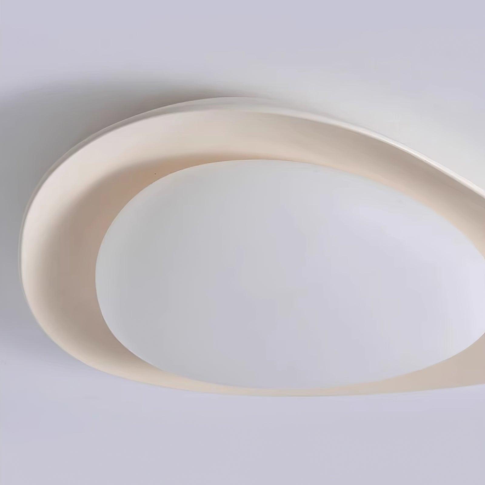 Aria Lámpara de Techo con Forma de Guijarro en Verde y Beige