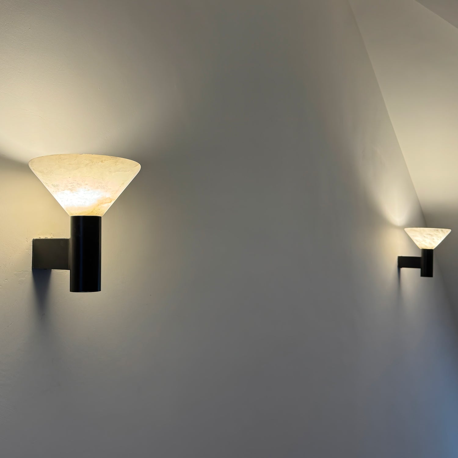 Eurnoria Cone Alabaster Wall Light - Letslighting