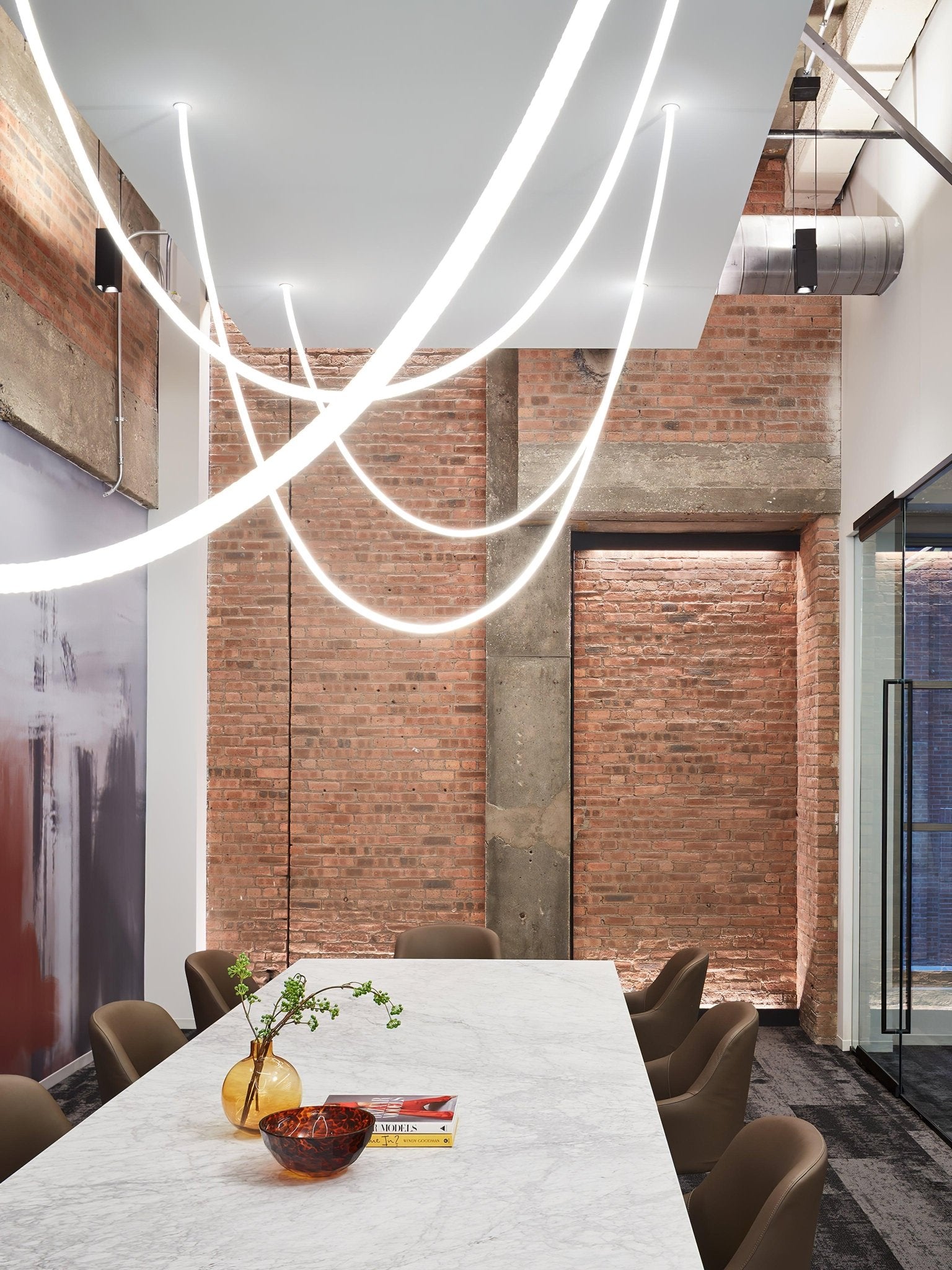 Solara Pendant Lamp Flexible Curve Silicone Brass - Letslighting