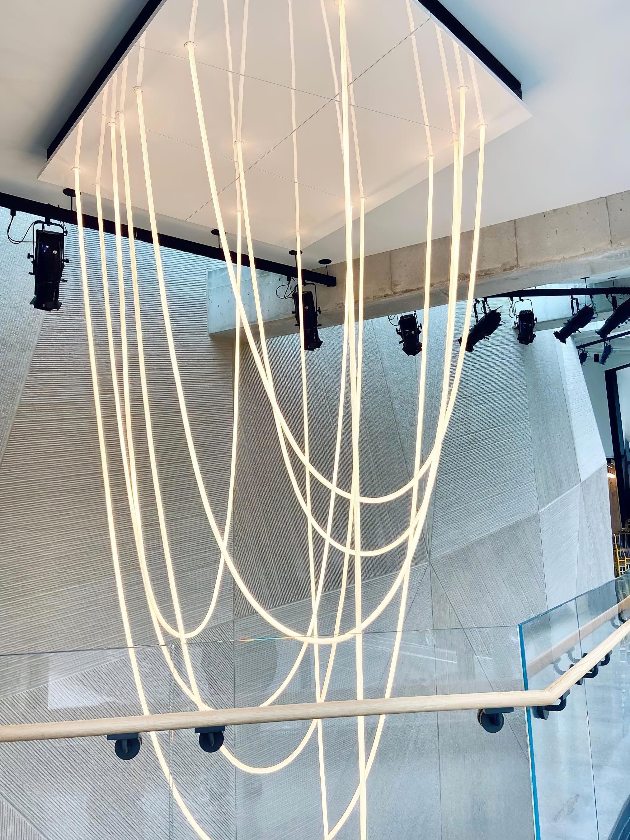 Solara Pendant Lamp Flexible Curve Silicone Brass - Letslighting