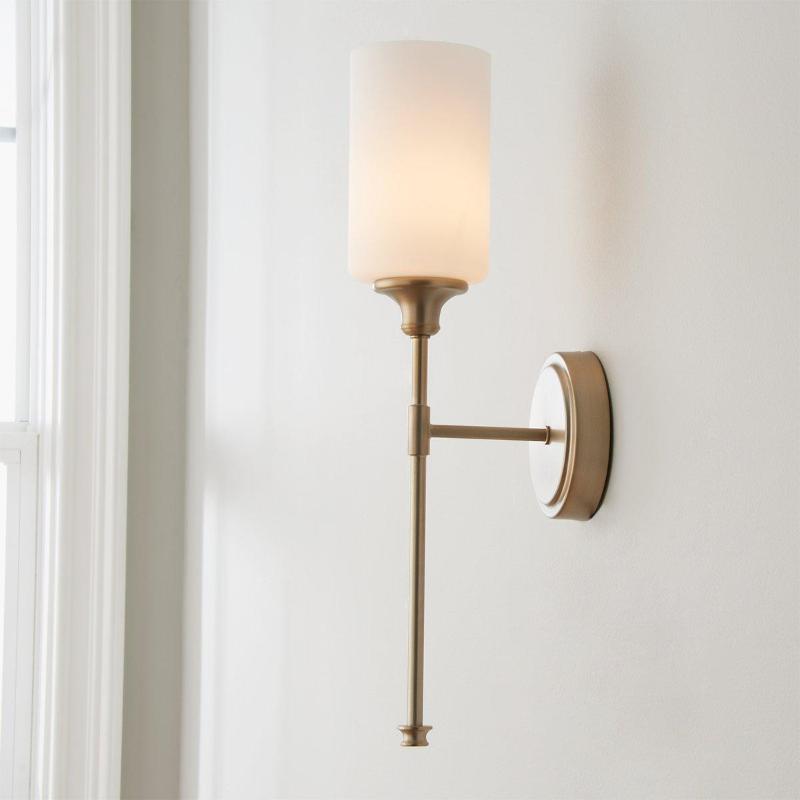 Tracie Vintage Industrial Brass Glass Wall Lamp - Lamp Copper