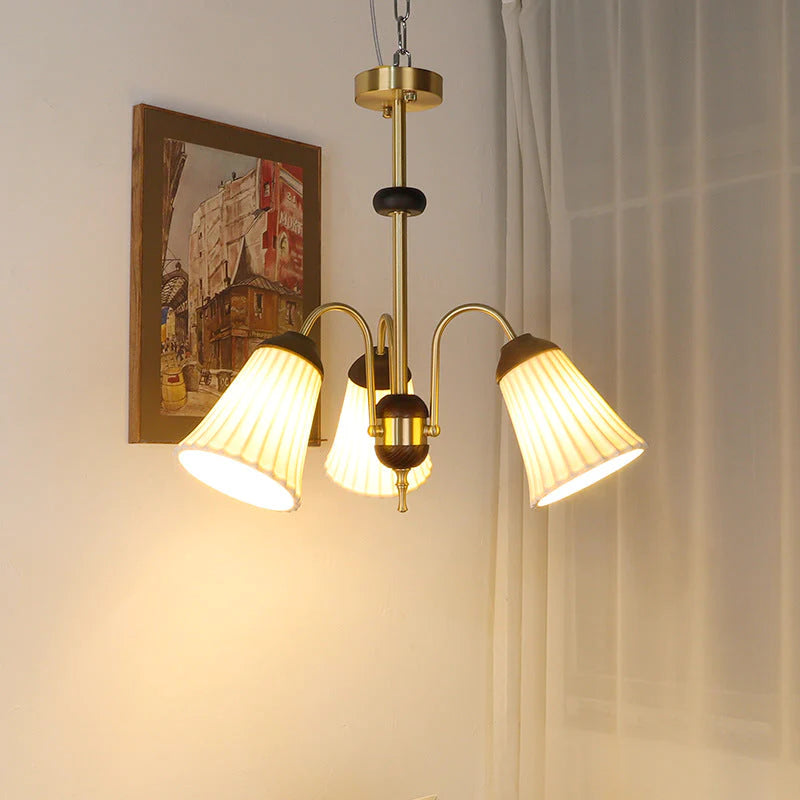 Ray Retro LED Lámparas de araña Oro Metal Comedor/Dormitorio