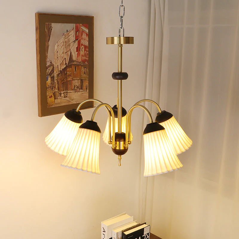 Ray Retro LED Lámparas de araña Oro Metal Comedor/Dormitorio