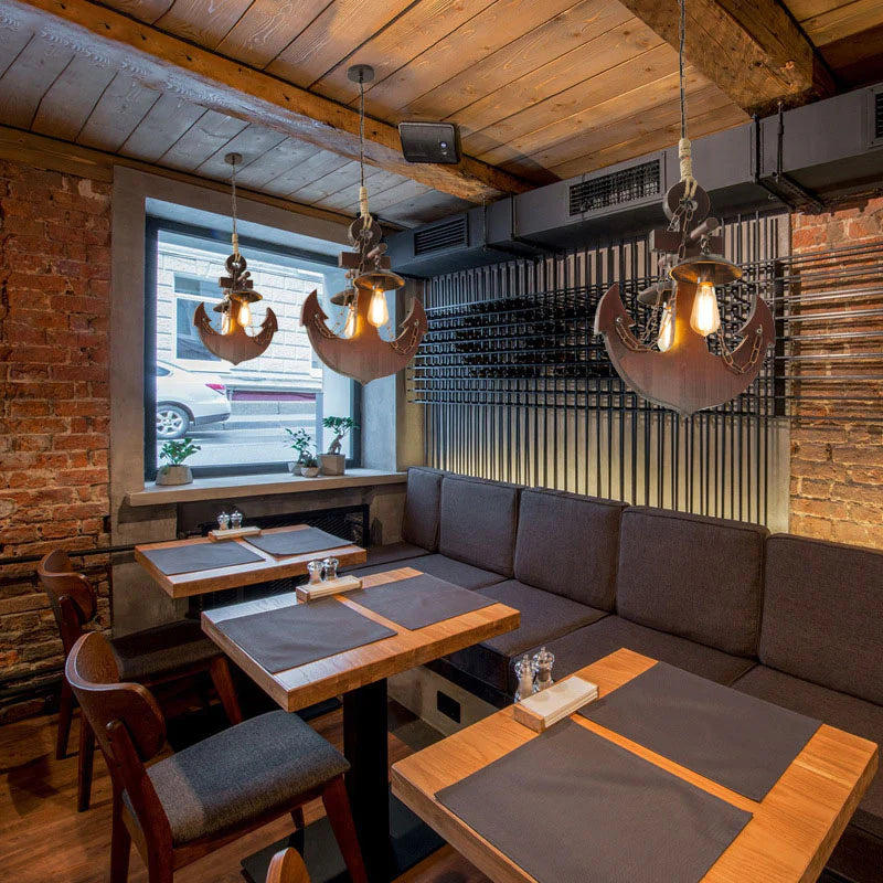 Epoch Retro LED Lámpara colgante Madera Salón/Comedor
