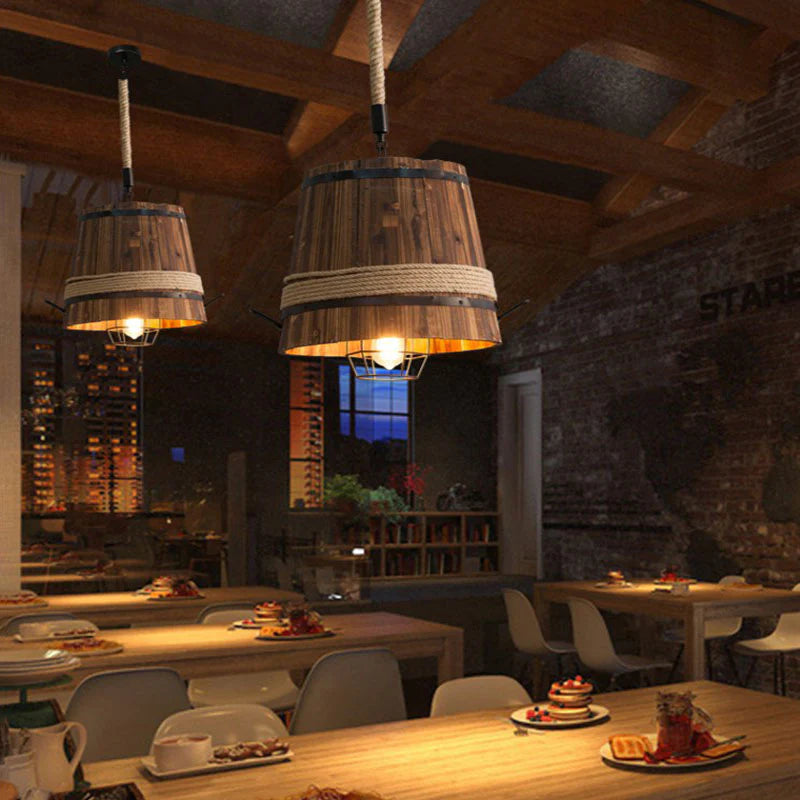 Epoch Inusual LED Lámpara colgante Madera Bar Comedor