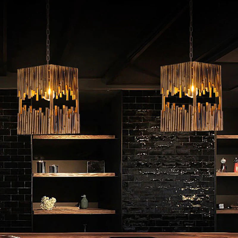 Epoch Inusual LED Lámpara colgante Madera Bar Comedor