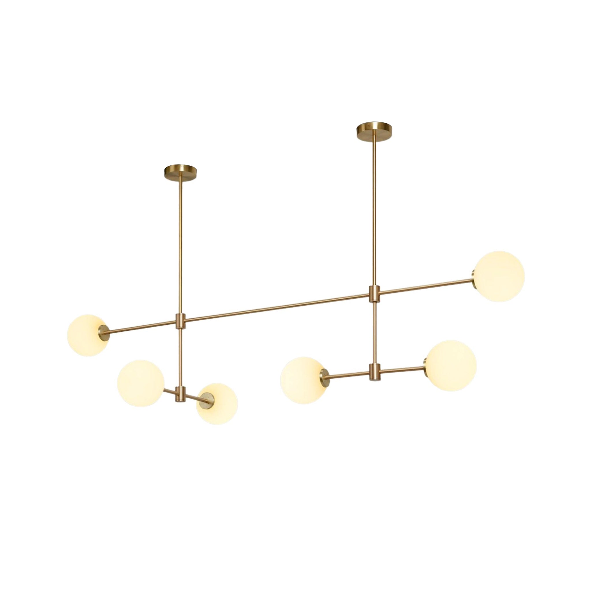 Uvinus Modern Minimalist Multi Glass Chandelier - Lamp Copper
