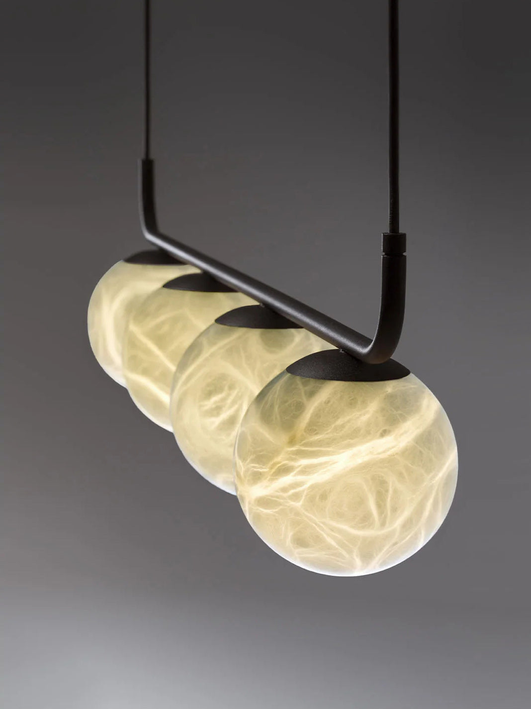 Eloryra Modern Minimalist Suspension Alabaster Pendant Lamp - Lamp Copper