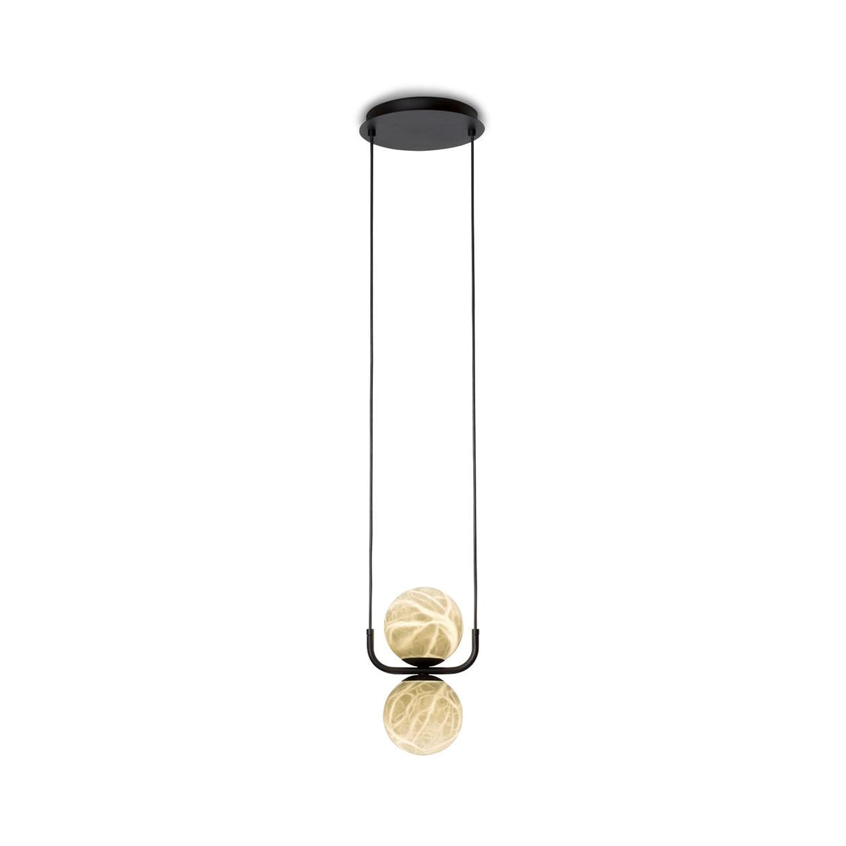 Eloryra Modern Minimalist Suspension Alabaster Pendant Lamp - Lamp Copper