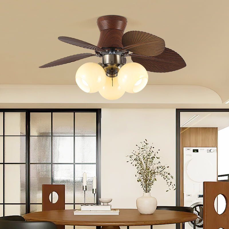 Ventilador de Techo con Luz Walden Roble en un comedor