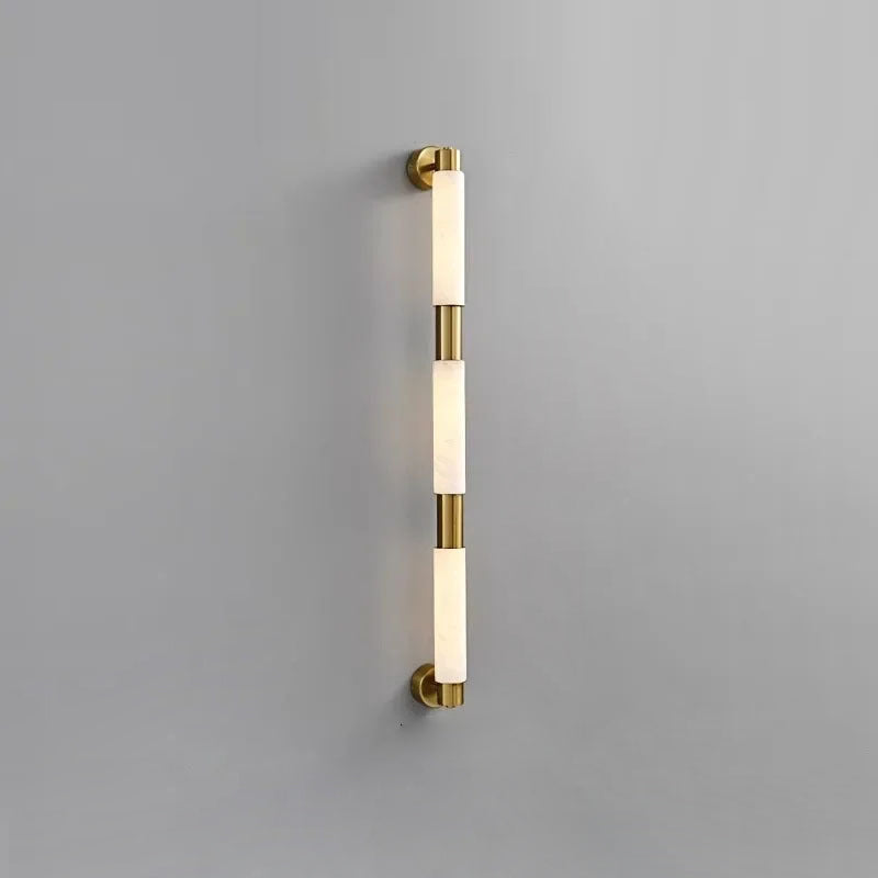 Alraei Modern Minimalist Tube Alabaster Wall Lamp - Lamp Copper