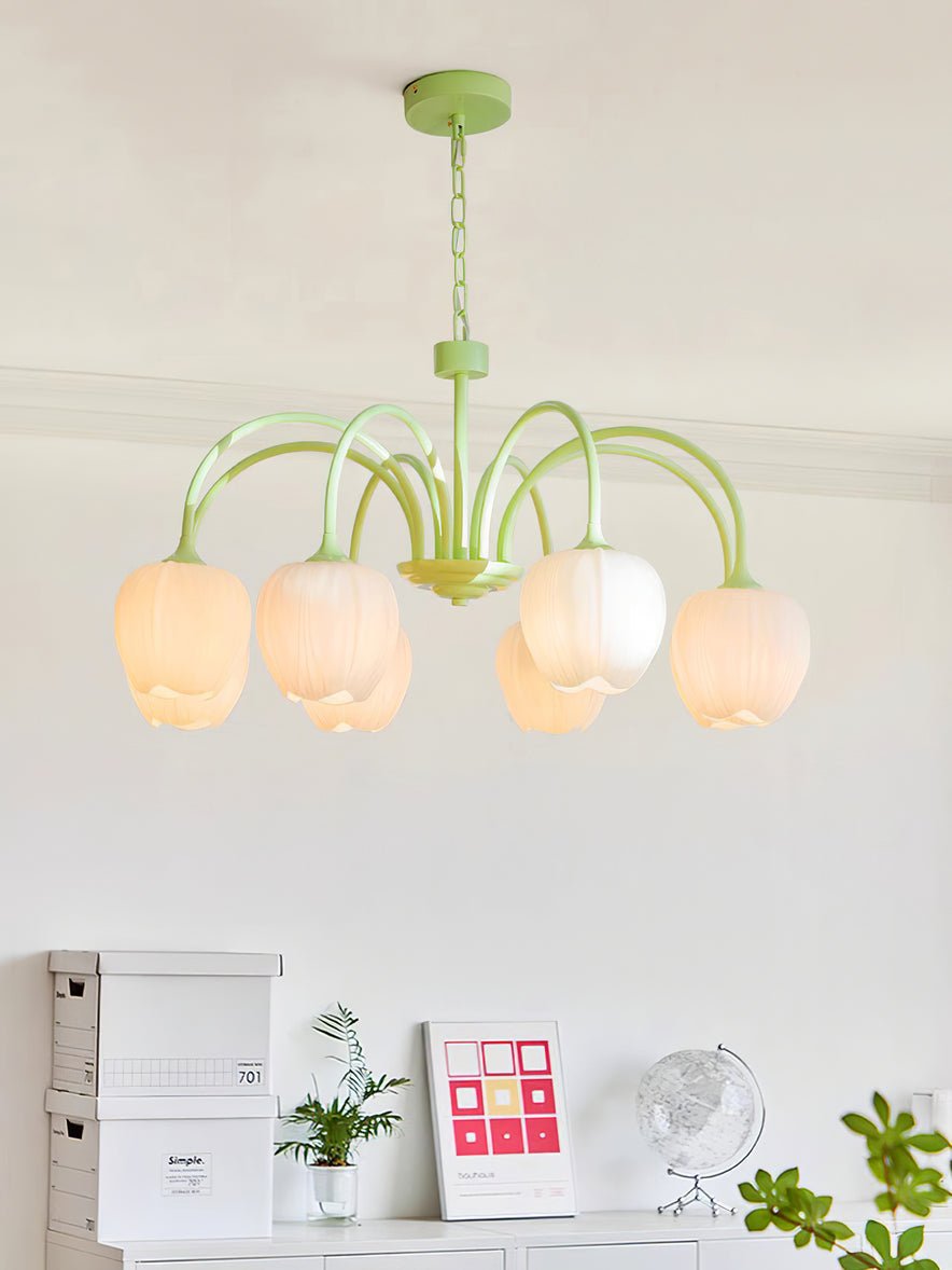 Tulip Matcha Chandelier - Letslighting