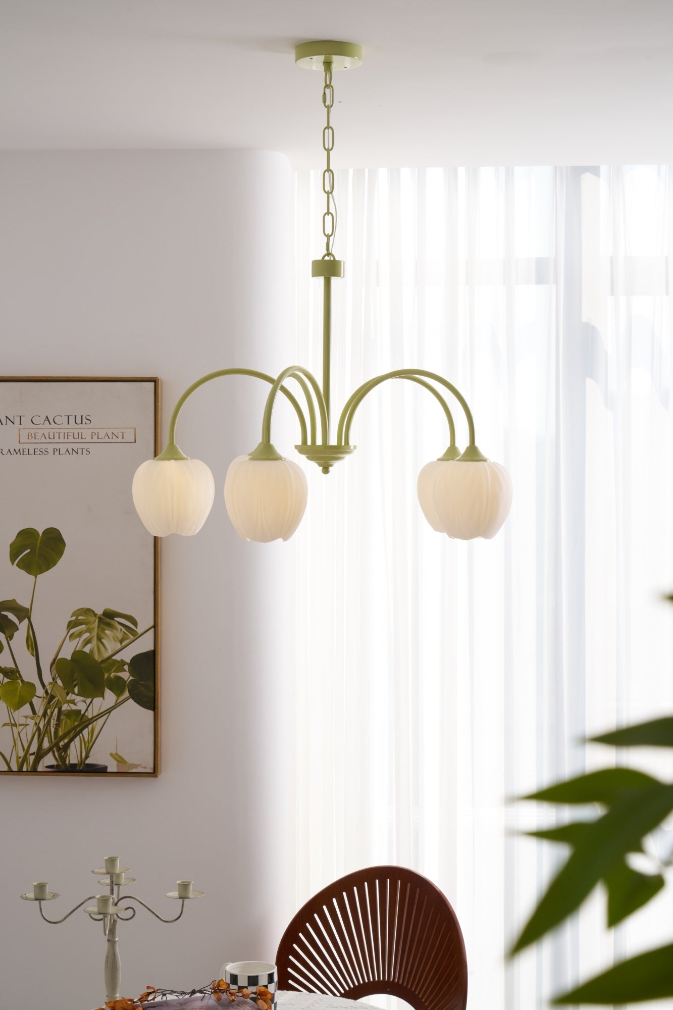 Tulip Matcha Chandelier - Letslighting