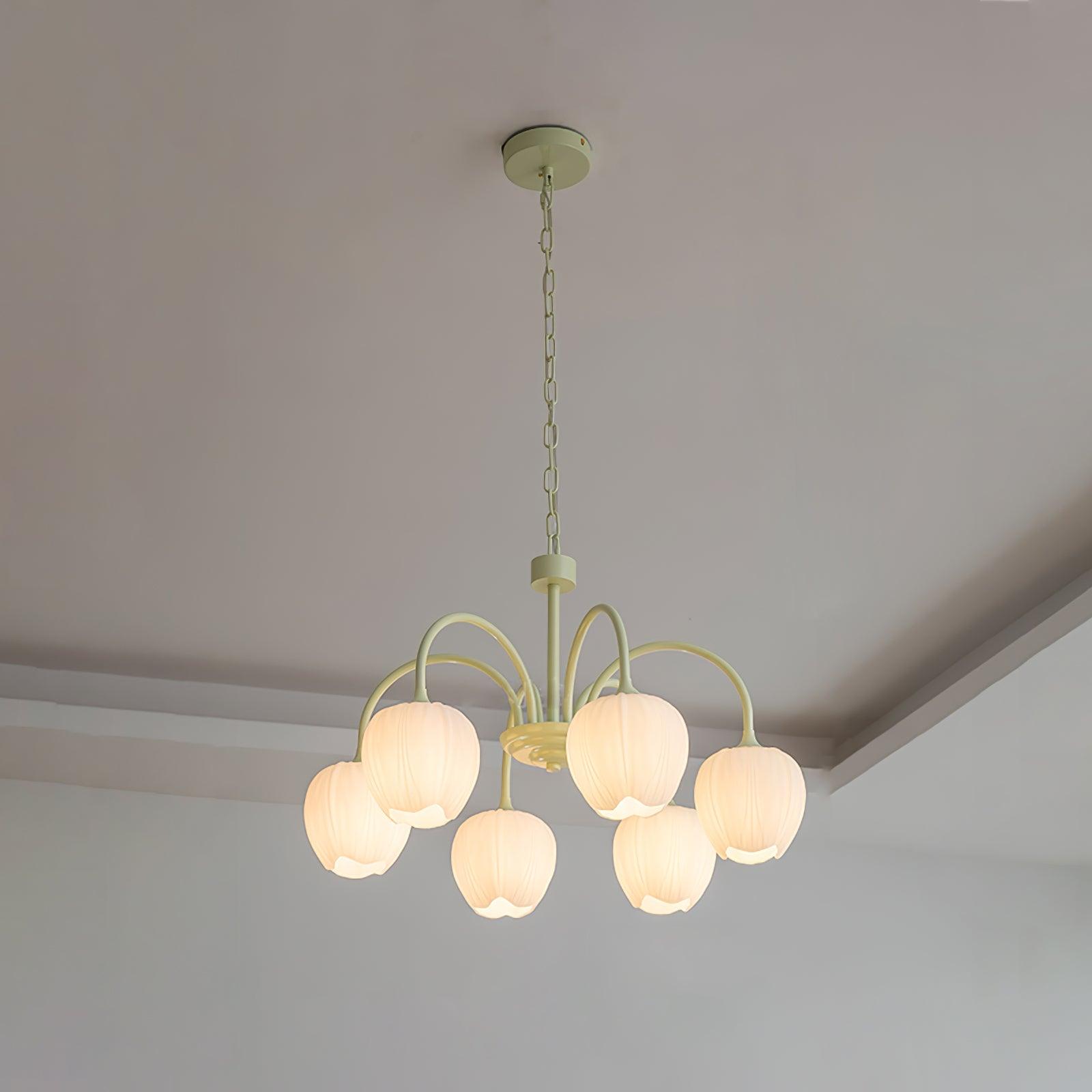 Tulip Matcha Chandelier - Letslighting