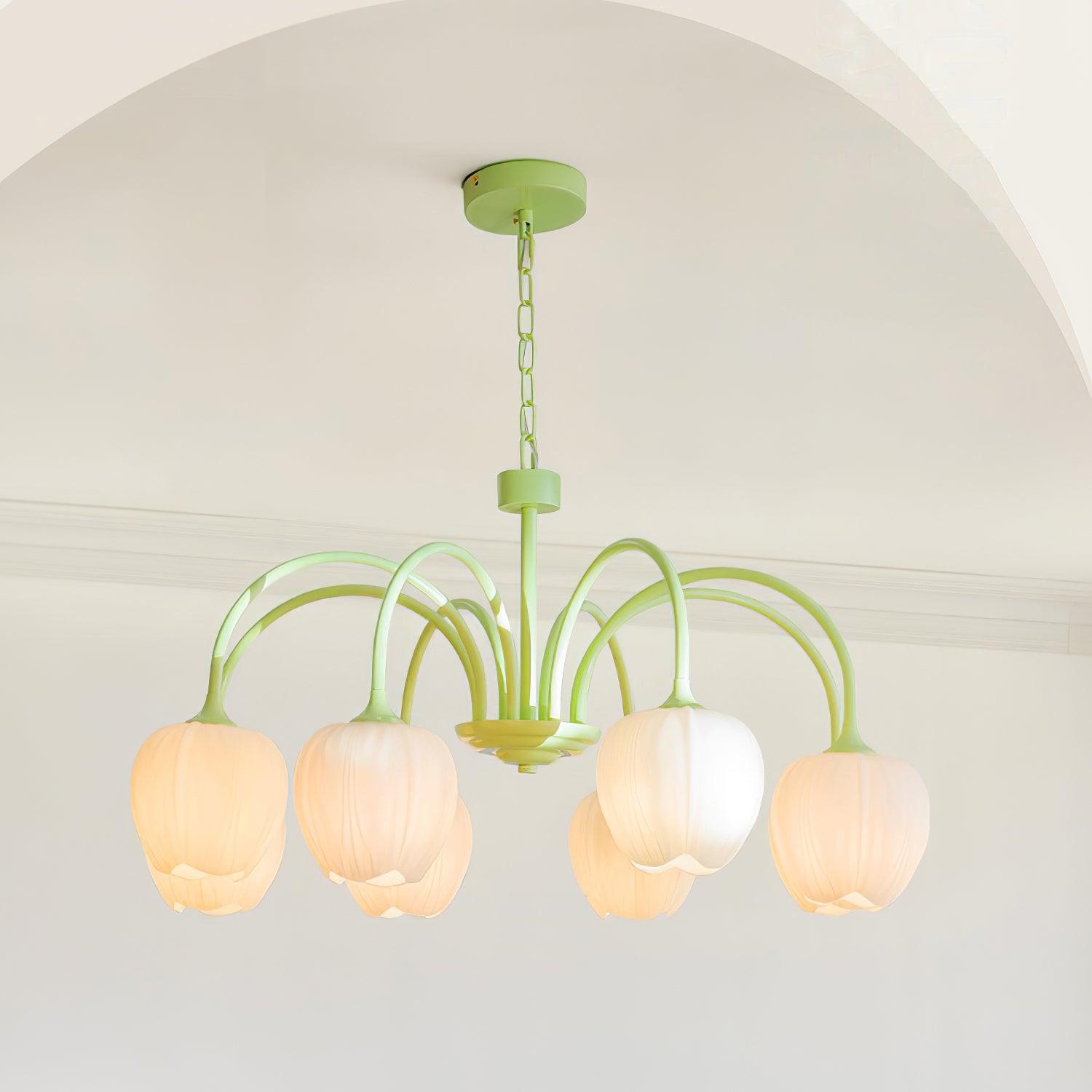 Tulip Matcha Chandelier - Letslighting