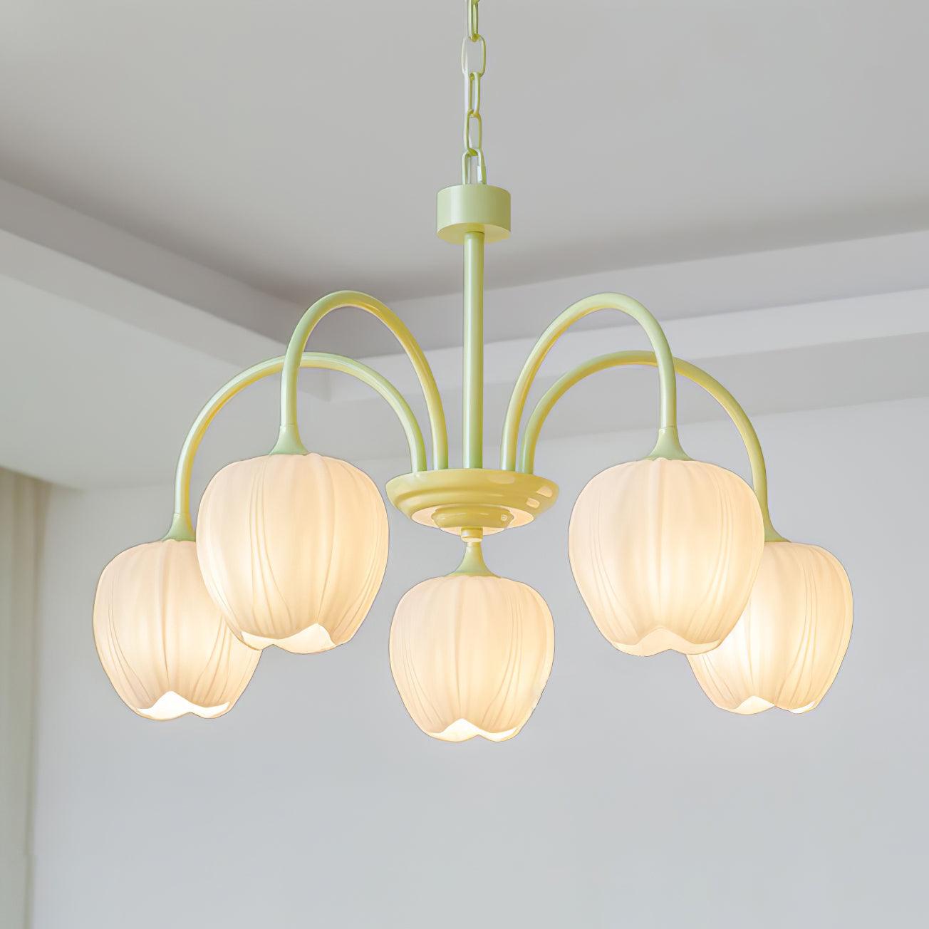 Tulip Matcha Chandelier - Letslighting