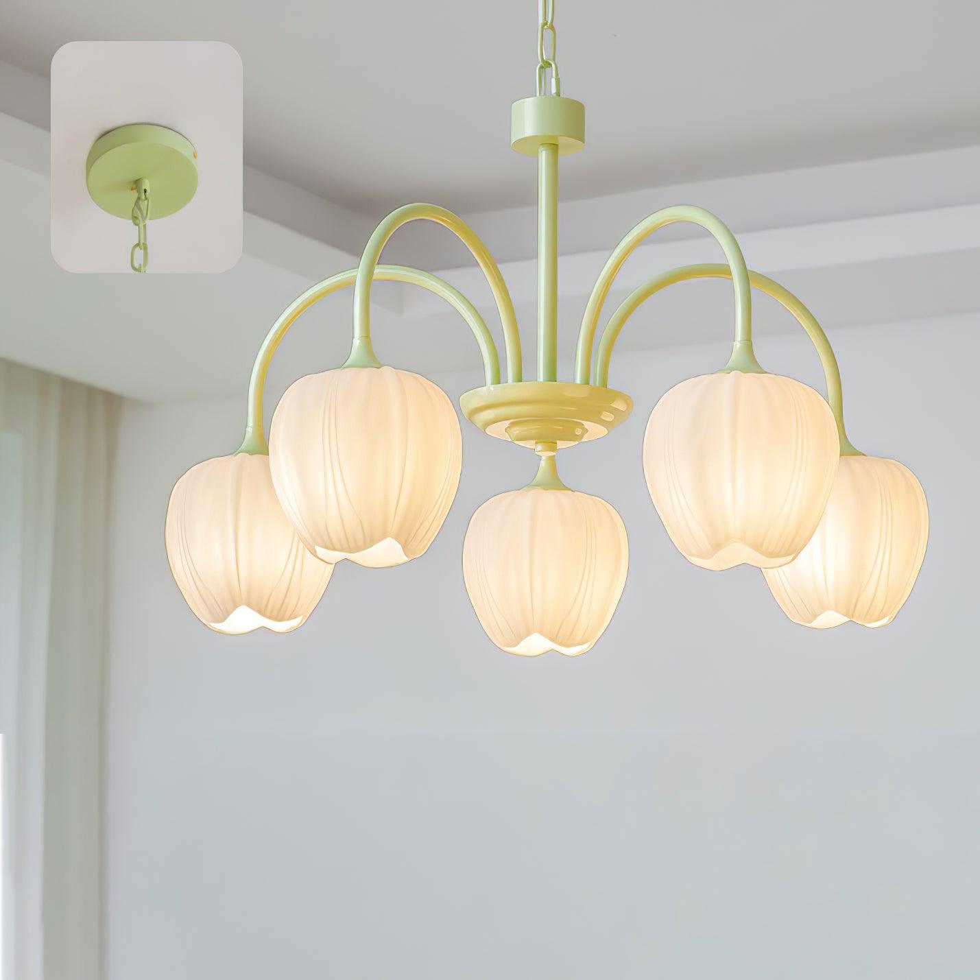Tulip Matcha Chandelier - Letslighting