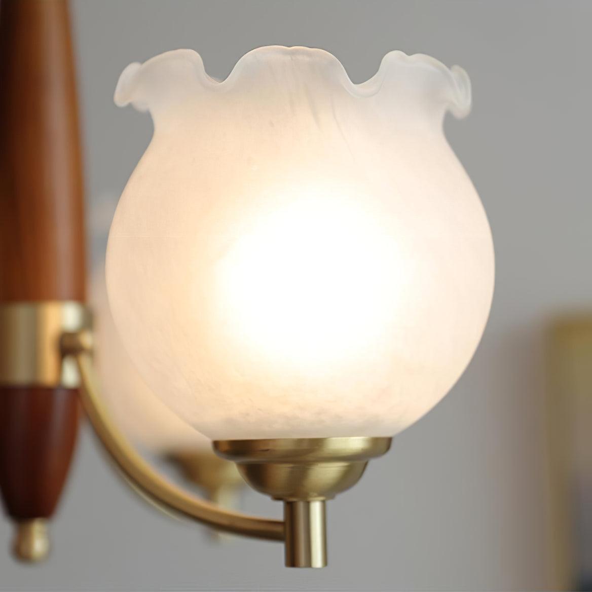 Tulips Glass Wood Chandelier - Letslighting