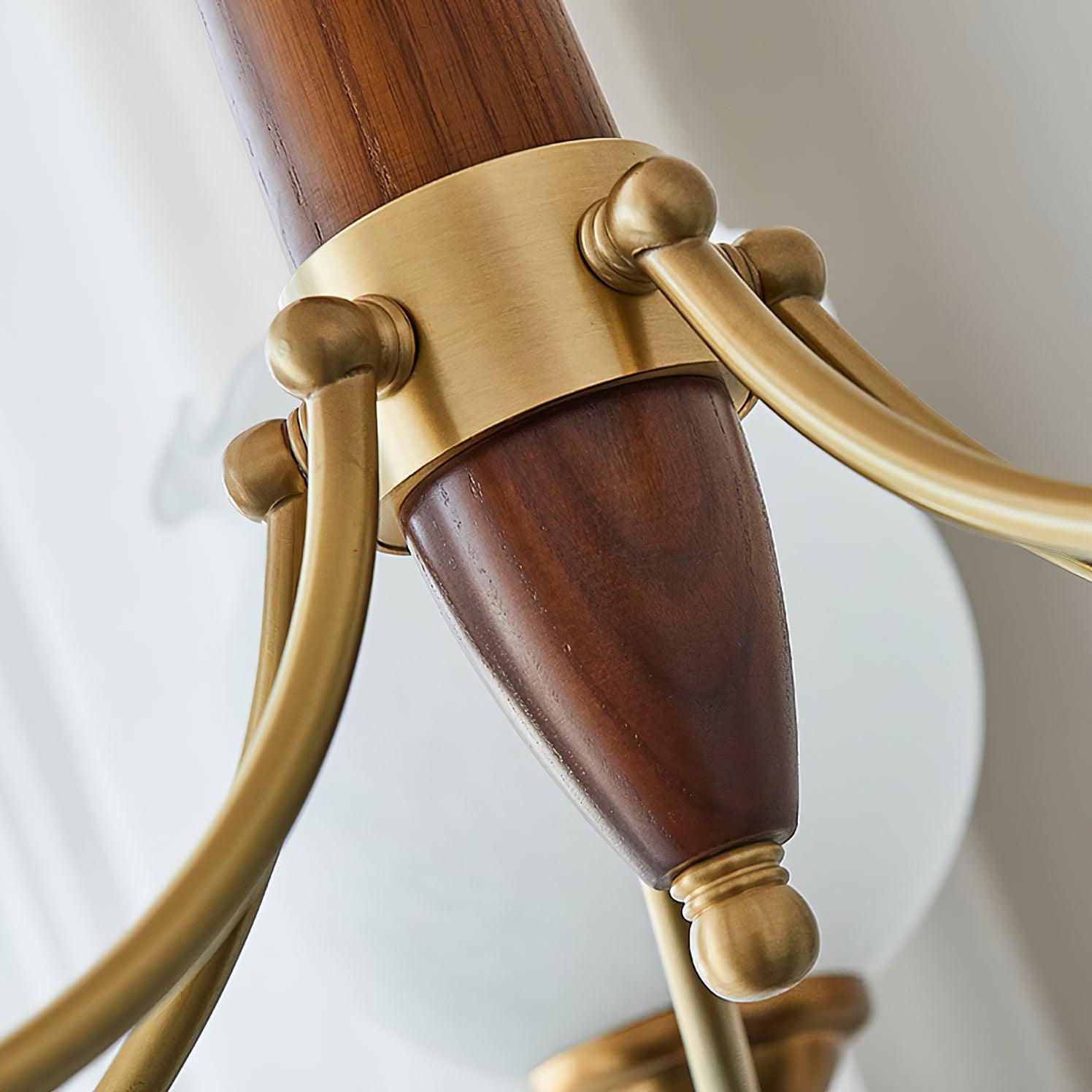 Tulips Glass Wood Chandelier - Letslighting