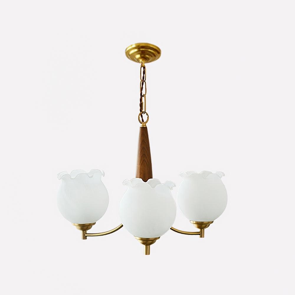 Tulips Glass Wood Chandelier - Letslighting