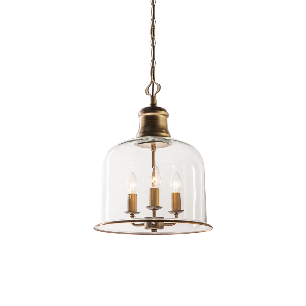 Sysolion Vintage Elegance Metal Glass Pendant Lamp - Lamp Copper
