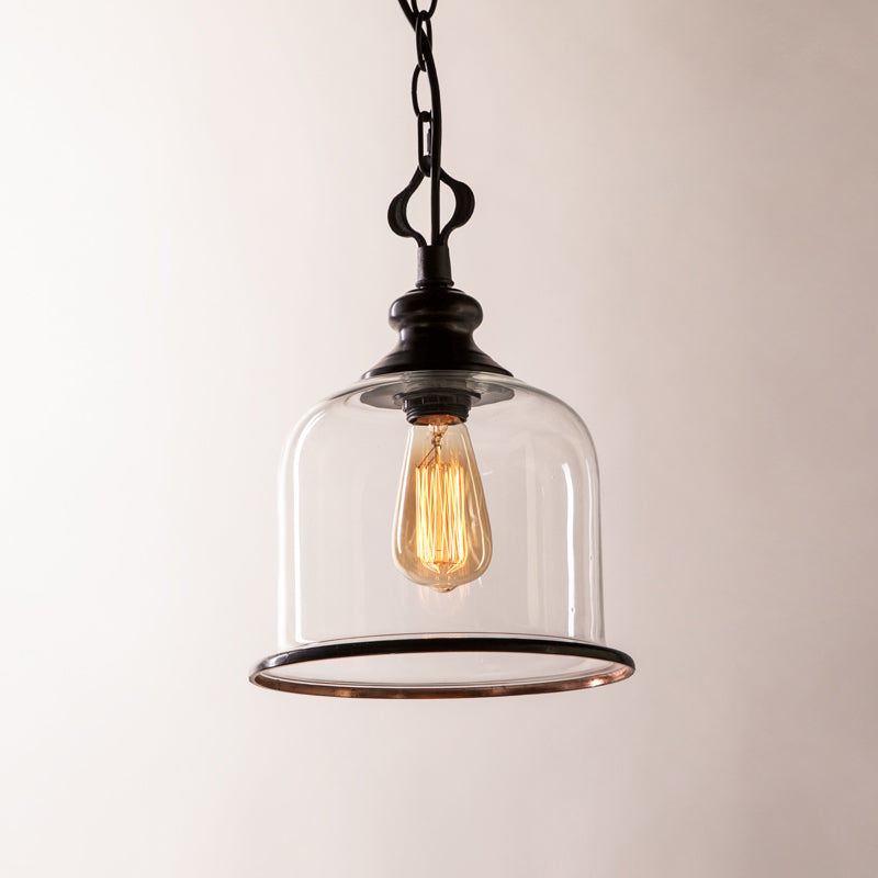 Sysolion Vintage Elegance Metal Glass Pendant Lamp - Lamp Copper