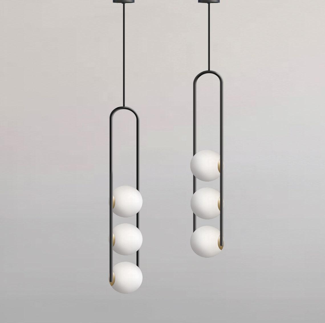 Evelaris Modern Minimalist Nordic Art Metal Glass Pendant Lamp - Letslighting