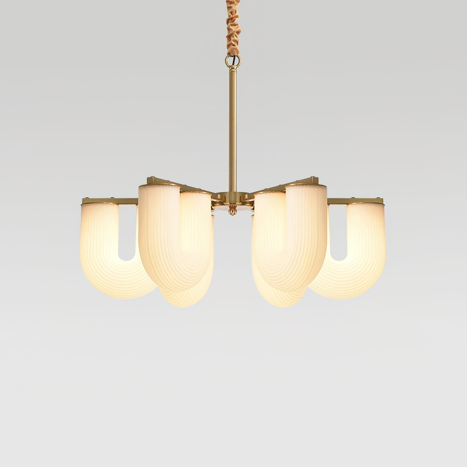 Lyshaos Premium Nordic Art Shaped Metal Chandelier - Lamp Copper