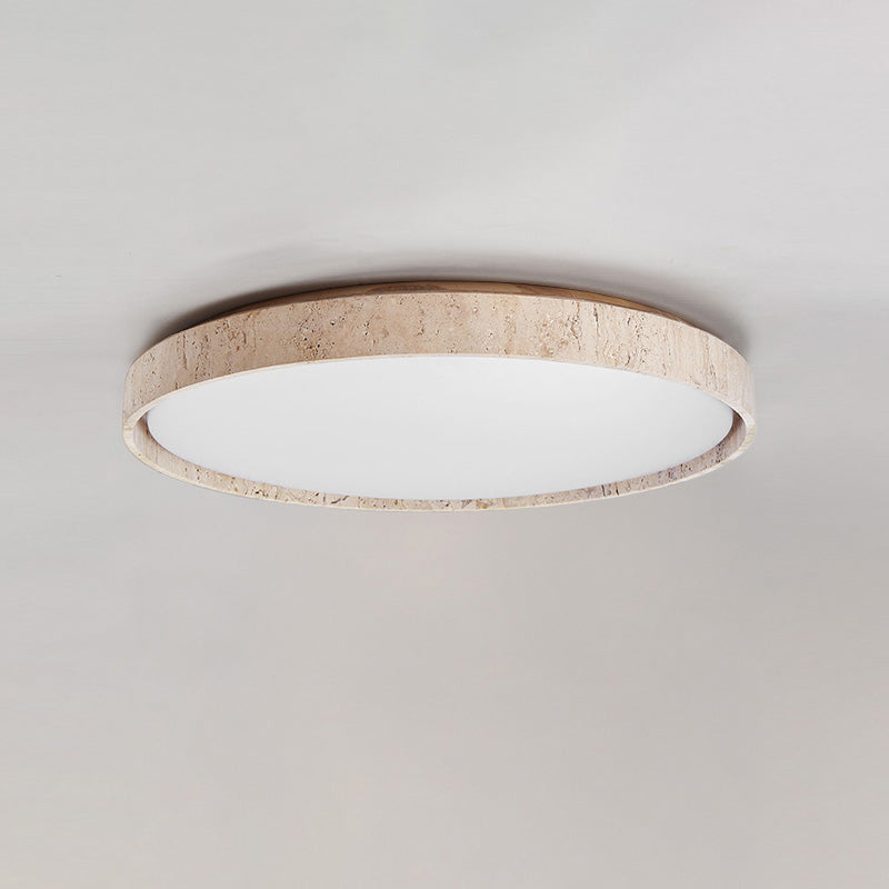 Symiror Modern Minimalist Round Travertine Ceiling Lamp - Lamp Copper