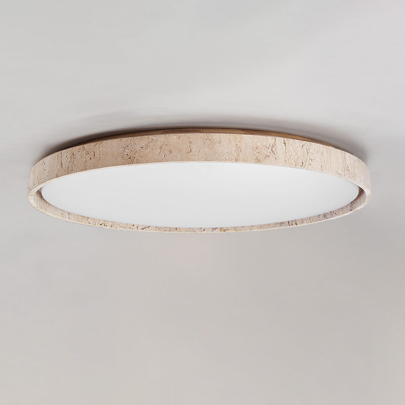 Symiror Modern Minimalist Round Travertine Ceiling Lamp - Lamp Copper