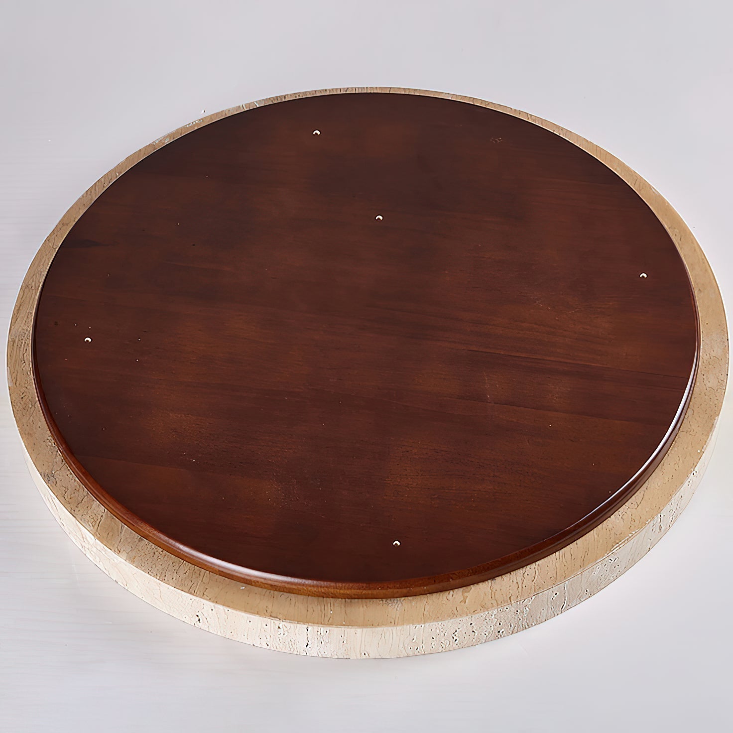 Symiror Modern Minimalist Round Travertine Ceiling Lamp - Lamp Copper