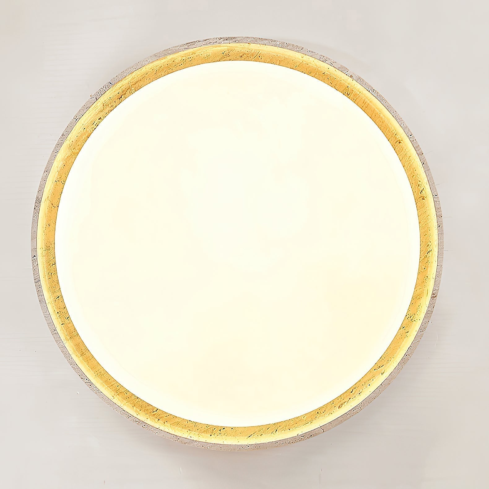 Symiror Modern Minimalist Round Travertine Ceiling Lamp - Lamp Copper