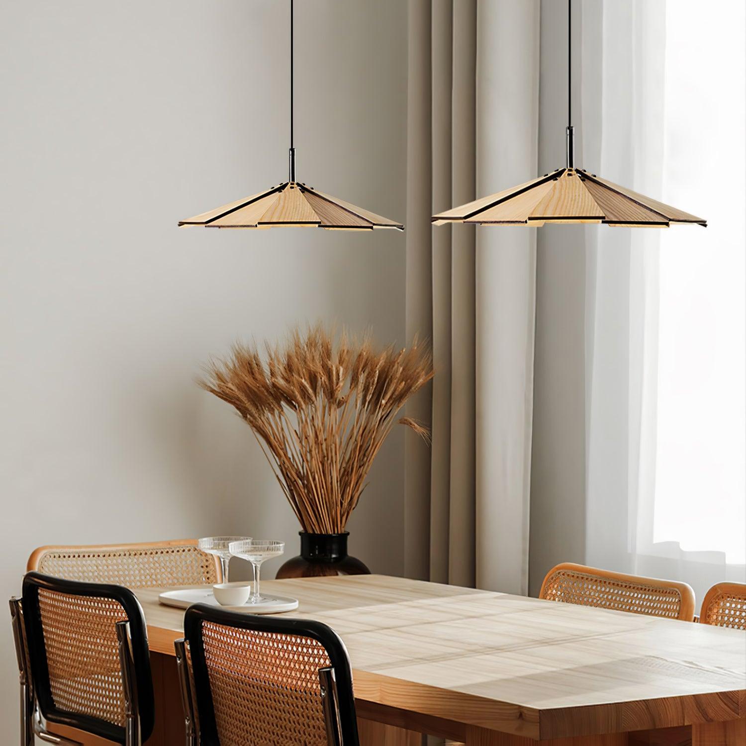 Umbrella Wooden Pendant Light - Letslighting