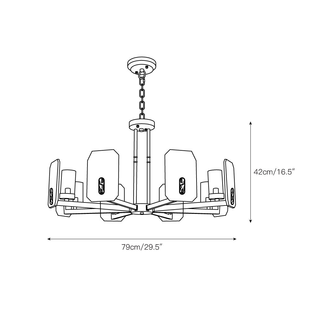 Aursorion Postmodern Luxury Brass Alabaster Chandelier - Lamp Copper