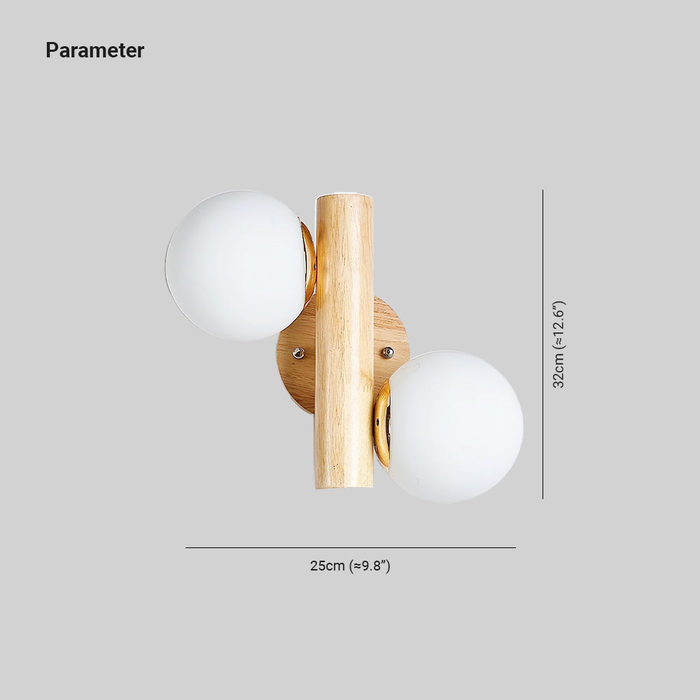 Muto Antique Cottage Wood Wall Light Rotatable