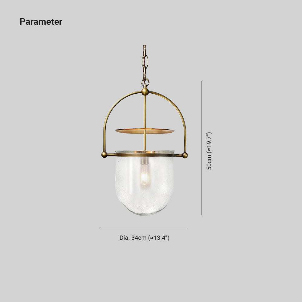 June Unusual Glass Amber Clear Pendant Light