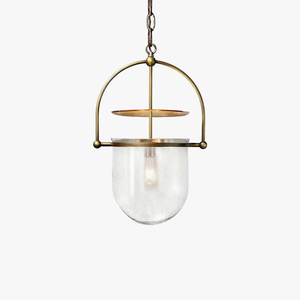 June Unusual Glass Amber Clear Pendant Light