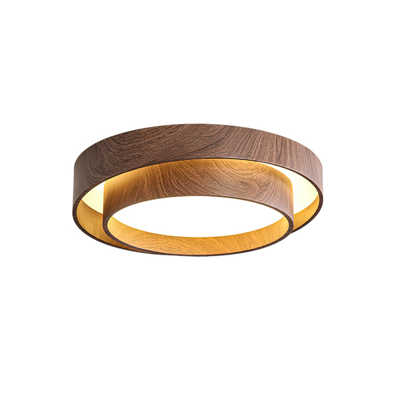 Muto Lámpara de Techo de Doble Aro en Color Nogal