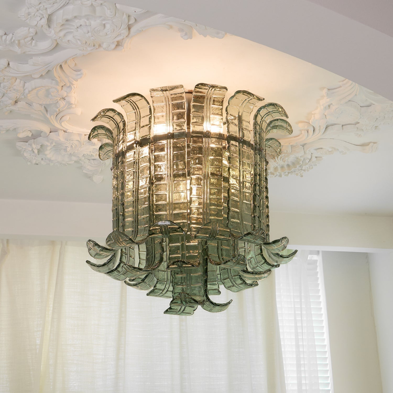 Aurora Ceiling Lamp Murano Glass Petal Vintage - Letslighting
