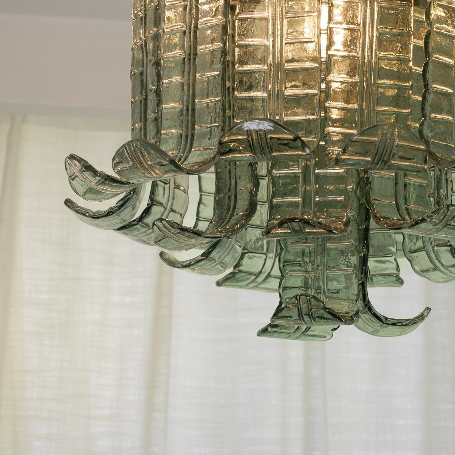 Aurora Ceiling Lamp Murano Glass Petal Vintage - Letslighting