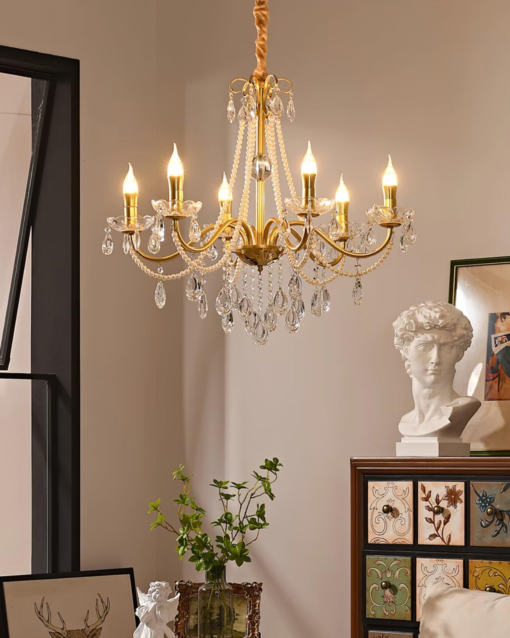 Elysion Gold Crystal Chandelier - Letslighting