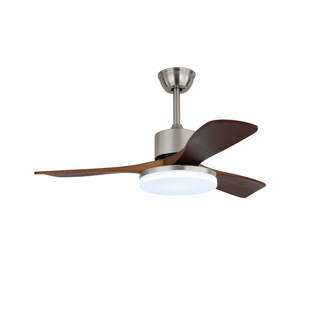 Ventilador de Techo con Lámpara Selora de Latón y Madera